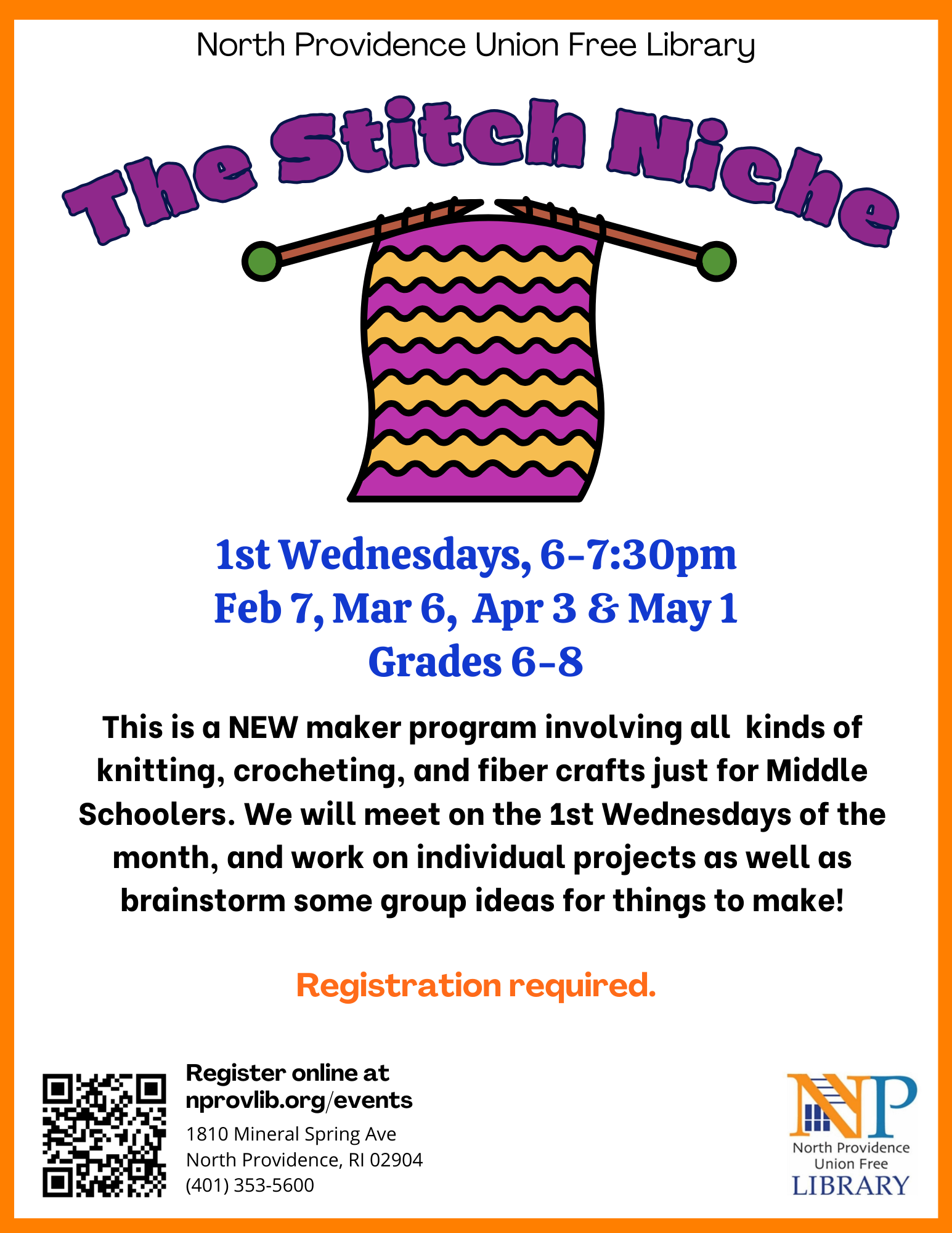 The Stitch Niche North Providence Union Free Library